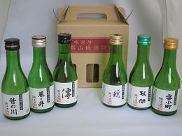 6本の日本酒が並んだ写真