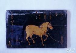 田村神社の蒔絵「神馬図額」の写真