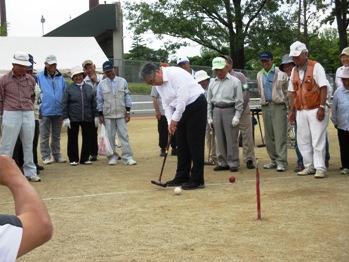 老人クラブ連合会ゲートボール大会2の写真