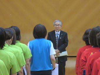 市長あいさつの様子