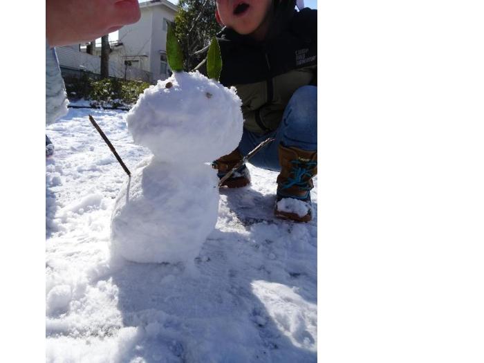 らいおんうさぎの雪だるま