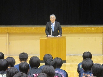 郡山市・田村市バレーボール教室 開校式の様子の画像1