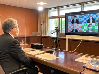 新型コロナウイルス感染拡大を受けた福島県知事・県内中核市長のオンライン会談の画像2
