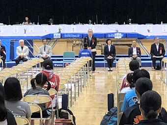 全日本トランポリン競技ジュニア選手権大会・ふくしま復興祈念大会開会式