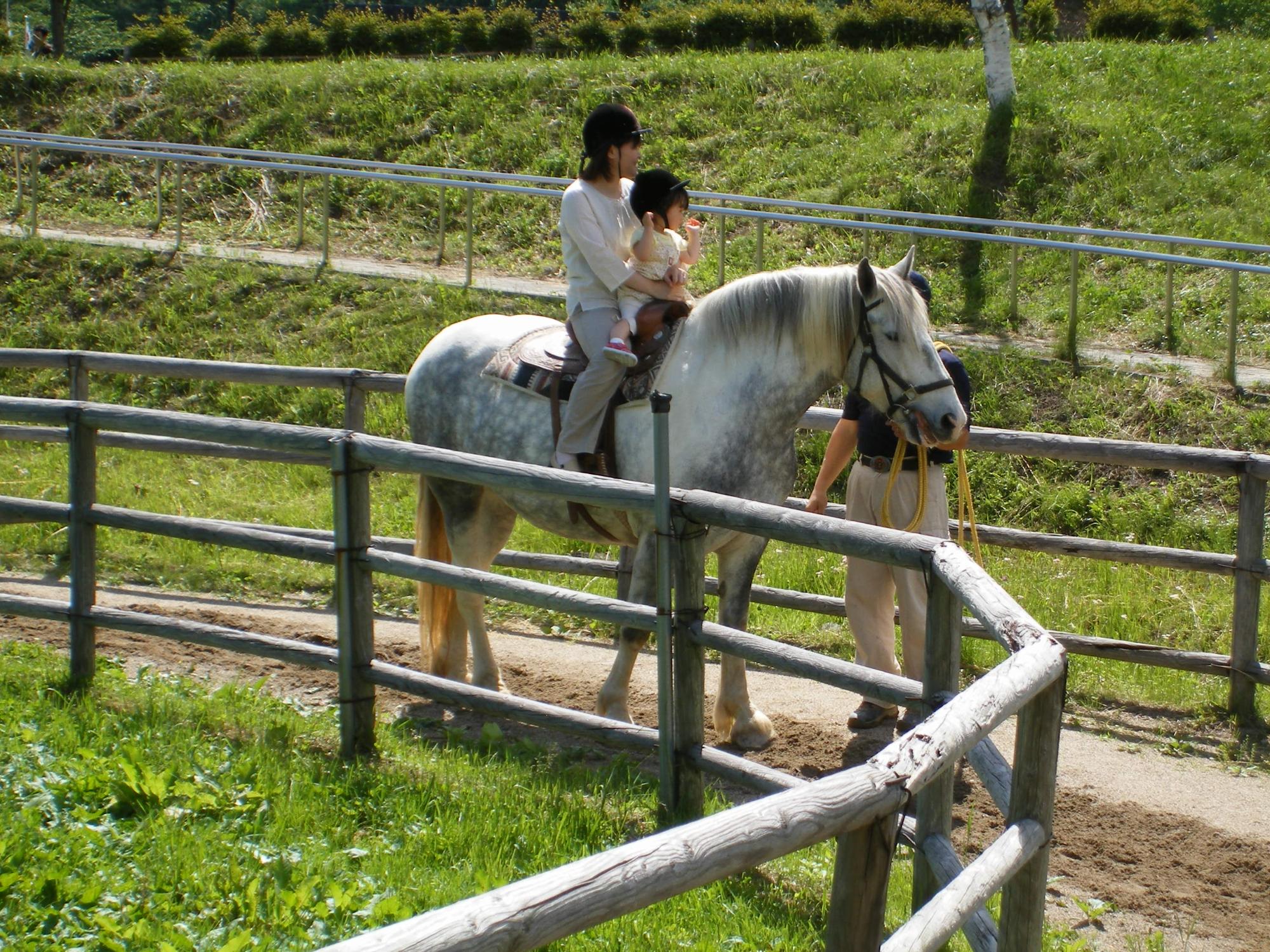 郡山石筵ふれあい牧場乗馬