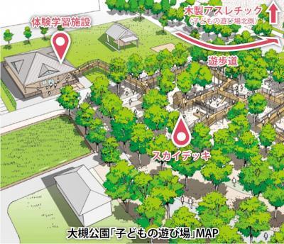 平成28年11月5日オープンの大槻公園内の遊び場の図