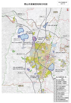 郡山市産業団地等分布図