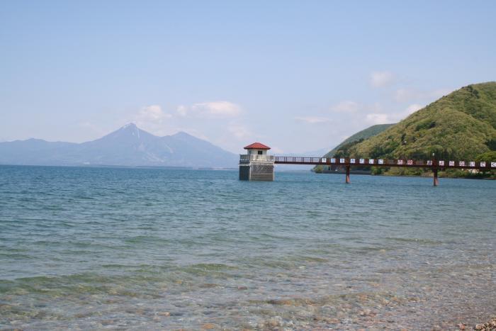 浜路取水場の遠景