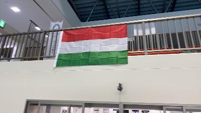 市民の方から贈られたハンガリー国旗の画像