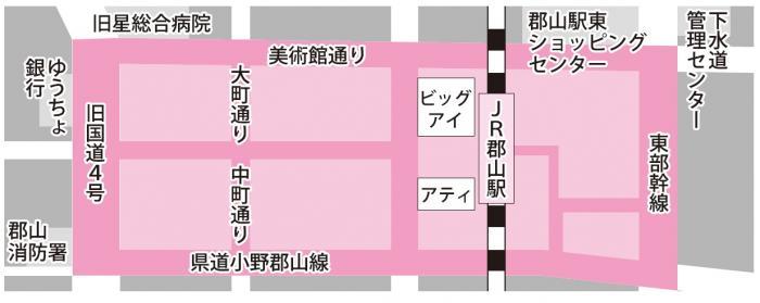 指定区域の地図のイラスト