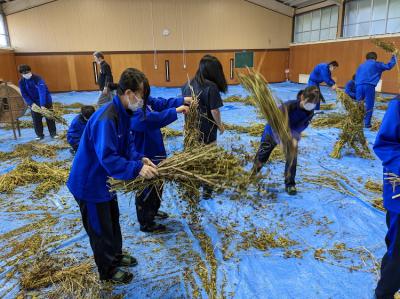 そばの脱穀体験