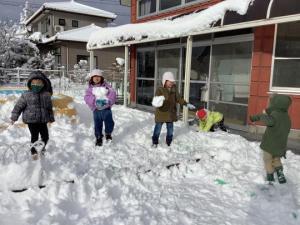 雪遊び楽しいね