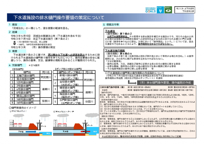 排水樋門等の操作要領の策定について