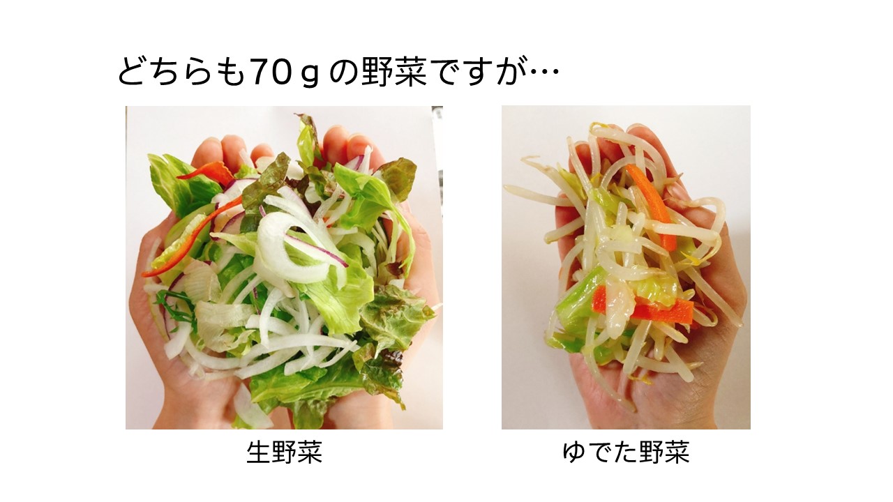 生野菜とゆで野菜の写真