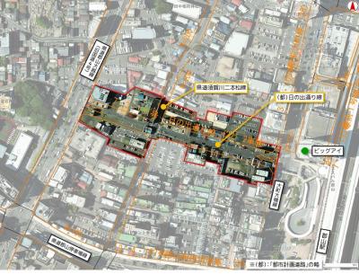 大町土地区画整理事業位置図