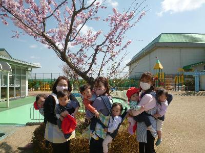 りす組お花見の様子