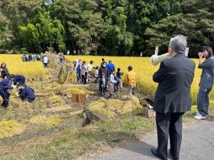 1008手越村プロジェクト「稲刈り体験」