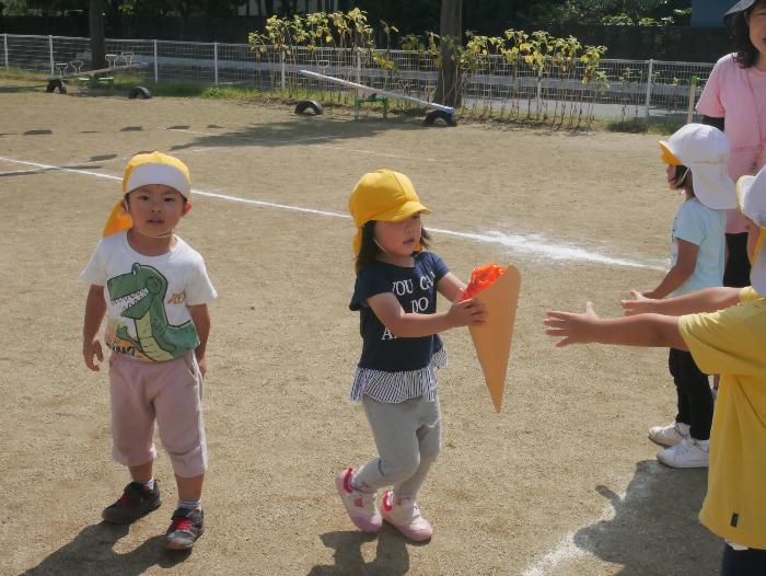 アイスを運んでゴールしたところ