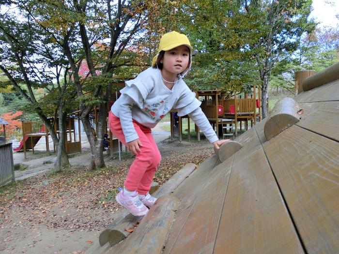 登っている途中