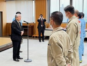 0409能登半島地震応急復旧隊派遣出発式