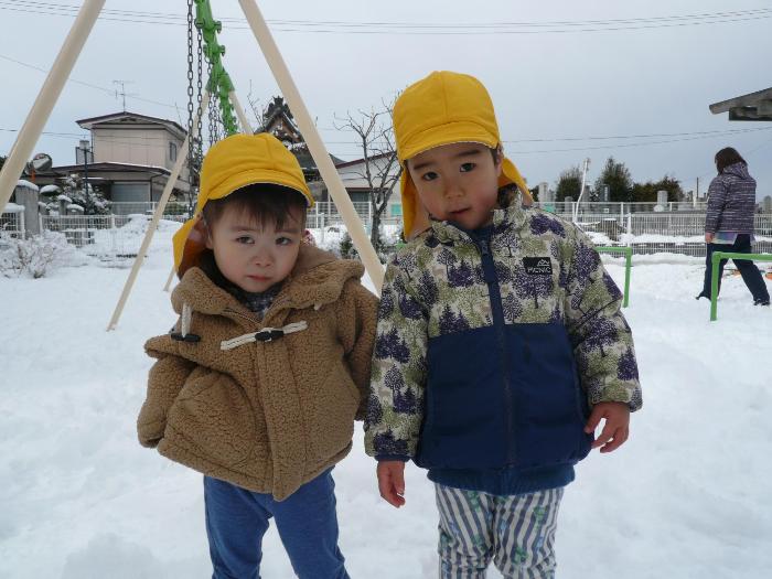 寒い中でも楽しんでいるところ