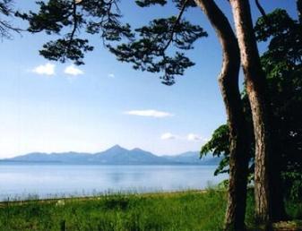 猪苗代湖の風景の写真
