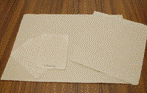 3種類の海老根伝統手漉和紙の写真