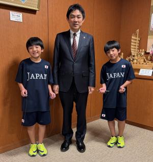 ジャンプロープ世界選手権大会出場に伴う市長表敬