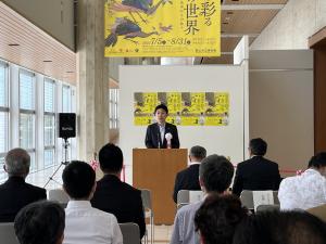企画展「皇室を彩る美の世界　福島ゆかりの品々」開会式①