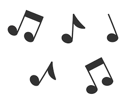 黒い音符のイラスト