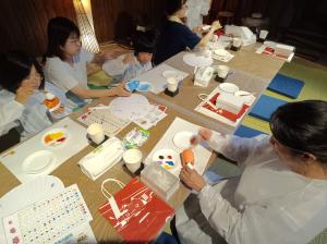 親子ふれあいウォーク絵付け