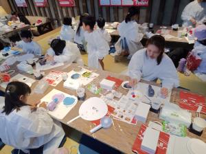 親子ふれあいウォーク絵付け
