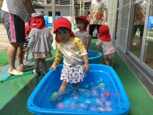 水風船で遊んだよ