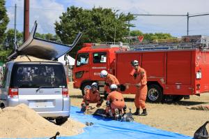 倒壊建物埋没車両救出訓練その３