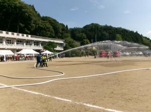 遠距離中継送水訓練
