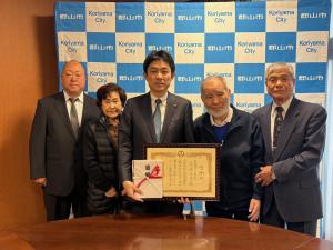 寄附受納・感謝状贈呈（県中環境クリーン協同組合様）