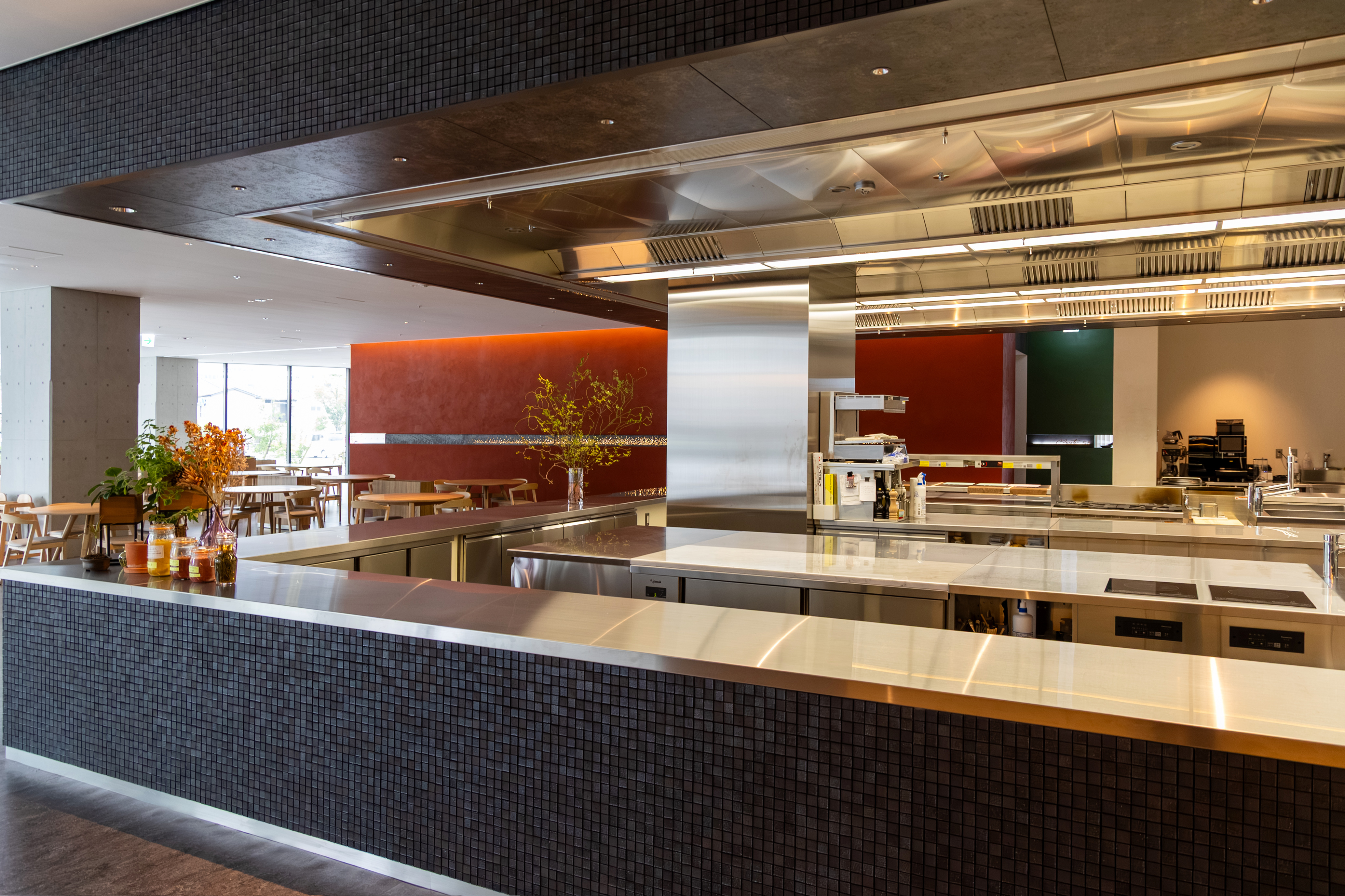 １階にあるレストランポンスの内観