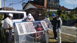 ごみステーション設置作業