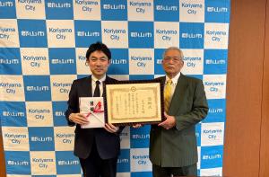 寄附受納・感謝状贈呈(古川力夫様)