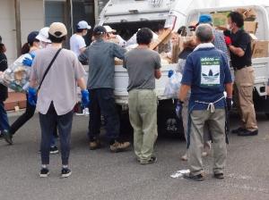 資源回収の様子