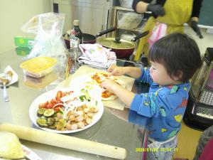 自分で具材をのせて