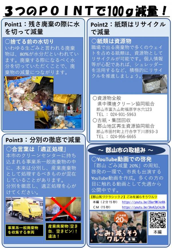 事業系一般廃棄物の減量チラシ2