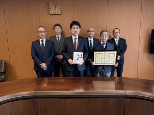 寄附受納・感謝状贈呈(郡山地区再生資源協同組合様)