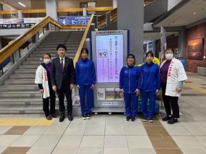 岩代國郡山うねめ太鼓保存会小若組による市長表敬