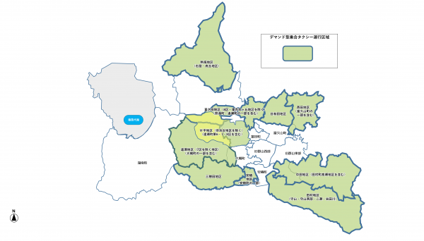 乗合タクシー運行エリア図（令和９年4月1日現在）