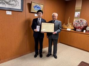 寄附受納・感謝状贈呈（郡山市音楽連盟様）