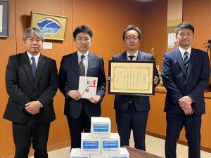 寄附受納・感謝状贈呈（公益社団法人郡山法人会青年部会様）