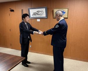 郡山地方広域消防組合消防長併任辞令交付式