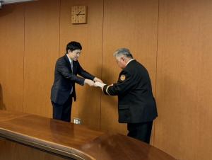 郡山市消防団長辞令交付式