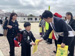 新入学児童に対する交通安全街頭啓発活動（郡山北警察署管内）①